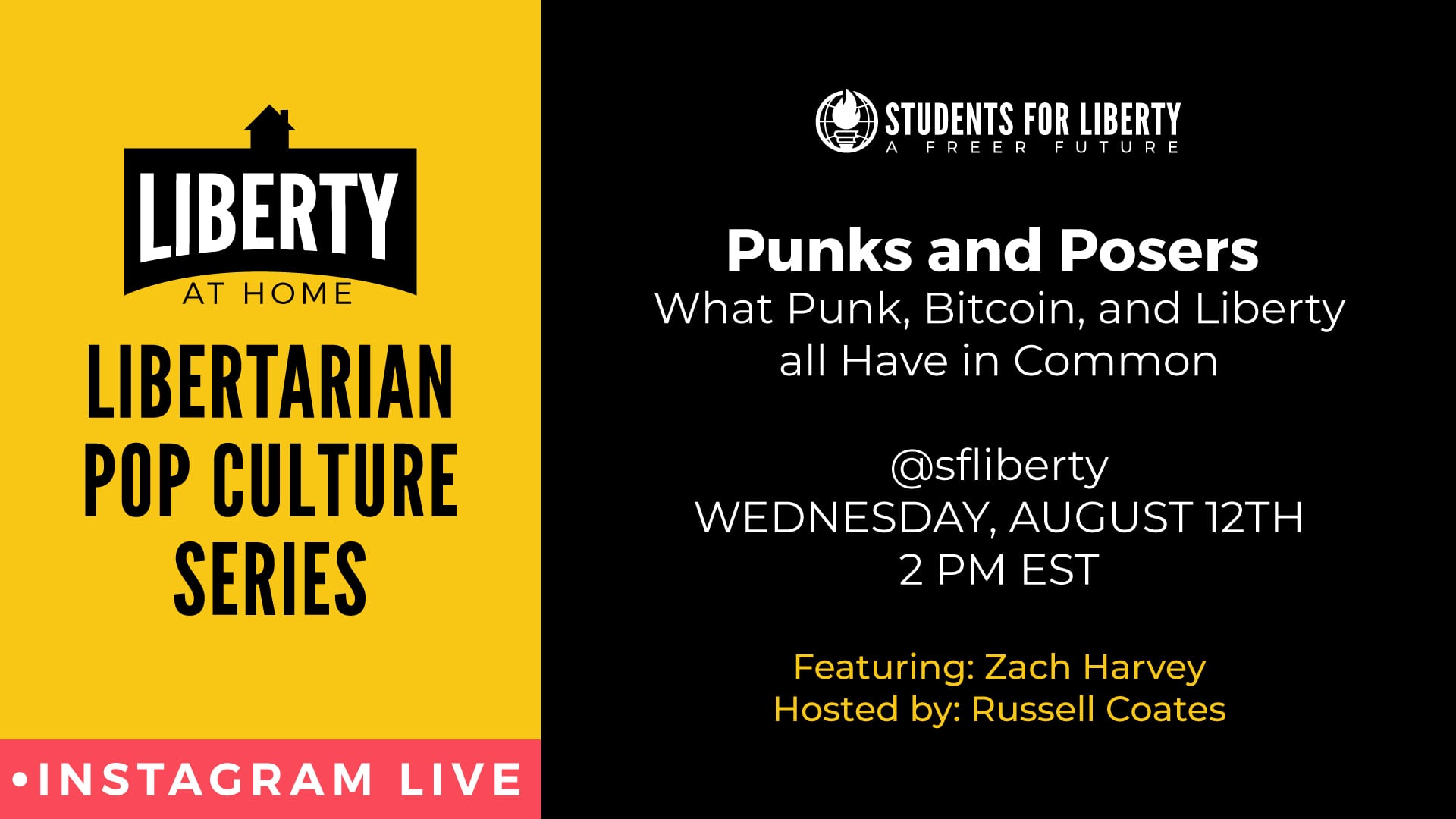 Punks and Posers: What Punk, Bitcoin, and Liberty all Have in Common. Instagram Live interview with Zach Harvey